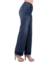 Jeans Mujer Moda Acampanado Azul Oggi 59105226