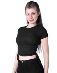 Playera Mujer Básico Camiseta Negro Stfashion 61904001