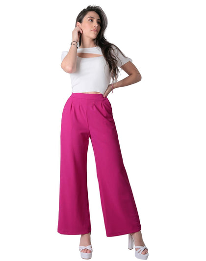 Pantalón Moda Recto Mujer Rosa Stfashion 52404628