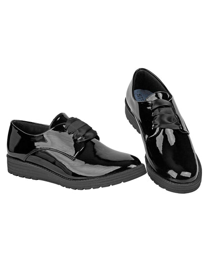 Zapato Casual Piso Mujer Negro TipoCharol Stfashion 20303702