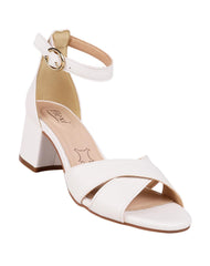 Sandalia Mujer Tacon Blanco Flexi 02504162