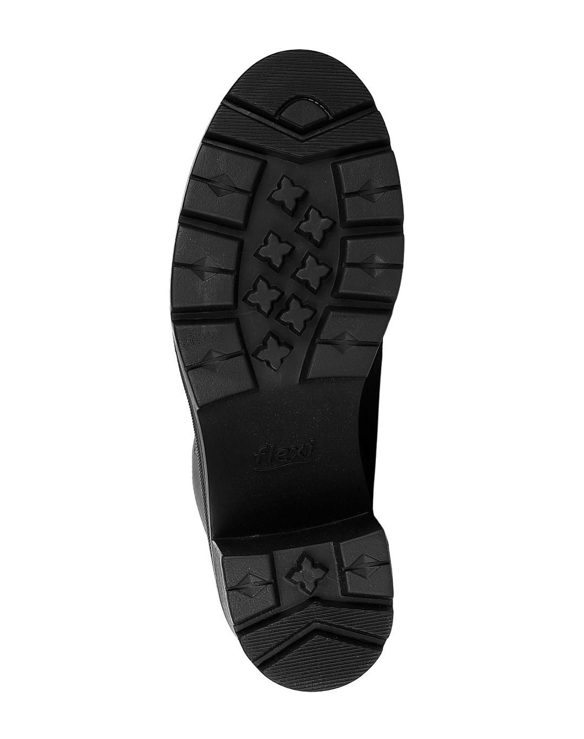 Botin Mujer Casual Tacon Negro Piel Flexi 02504065