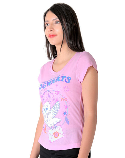 Playera Moda Camiseta Mujer Rosa Harry Potter 58204851