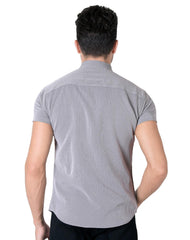 Camisa Hombre Casual Slim Gris Stfashion 50504623