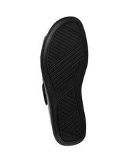 Sandalia Mujer Casual Negro Piel Flexi 02504243