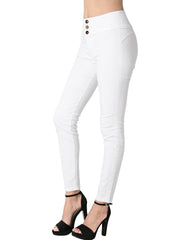 Jeans Mujer Moda Skinny Blanco Fergino 52904618