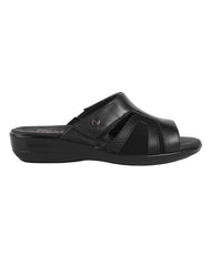 Sandalia Mujer Casual Negro Piel Flexi 02504243