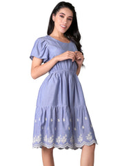 Vestido Mujer Casual Azul Stfashion 50904639