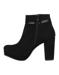 Botin Mujer Formal Tacon Negro Vifra 08004303