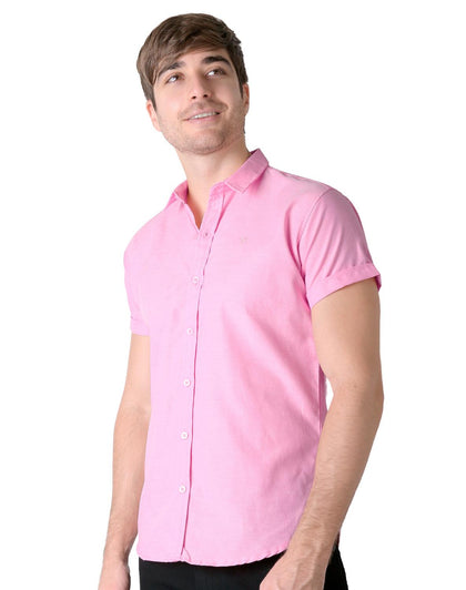Camisa Hombre Casual Slim Rosa Stfashion 50505023