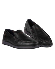 Zapato Hombre Mocasin Casual Negro Piel Flexi 02504146