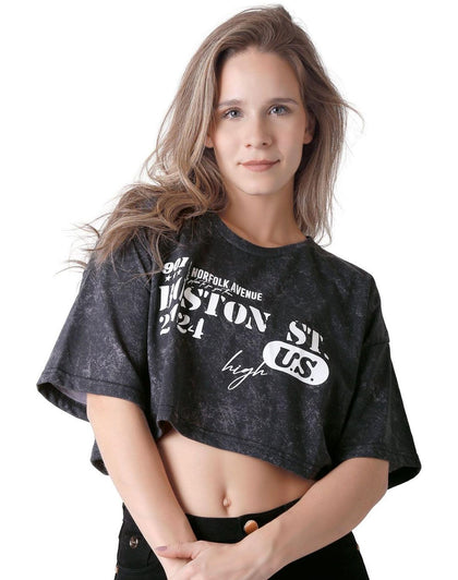 Playera Mujer Moda Camiseta Negro Stfashion 53205014
