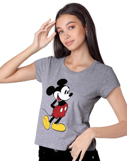 Playera Mujer Moda Camiseta Gris Disney 58205004