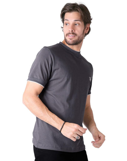 Playera Hombre Basico Camiseta Gris Stfashion 61705012