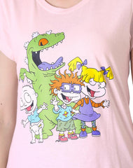 Playera Mujer Moda Camiseta Rosa Nickelodeon 58204812