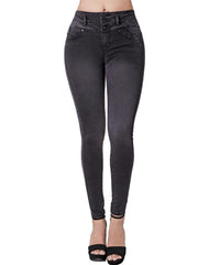 Jeans Mujer Moda Skinny Gris Fergino 52904628