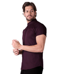 Camisa Hombre Casual Slim Vino Stfashion 50505032