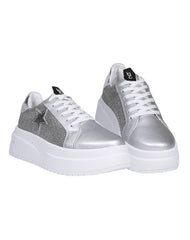 Tenis Mujer Casual Plataforma Plata Stfashion 12304114