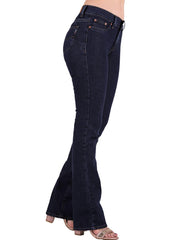 Jeans Mujer Básico Recto Negro Oggi 59104038