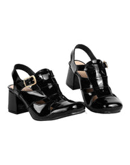 Sandalia Mujer Formal Tacon Negro Stfashion 03804202