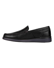 Zapato Hombre Mocasin Casual Negro Piel Flexi 02504146