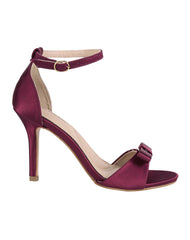 Sandalia Mujer Formal Tacon Vino Lady Paulina 02704211