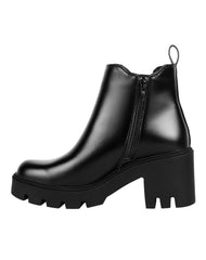 Botin Mujer Casual Tacon Negro Capa De Ozono 06004224
