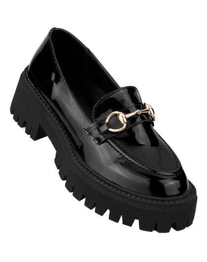 Zapato Vestir Tacón Mujer Negro Charol Stfashion 01403700 – SALVAJE  TENTACIÓN