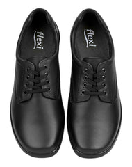 Zapato Mujer Confort Piso Negro Piel Flexi 02503809