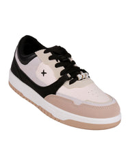 Tenis Mujer Casual Negro Beige Via Urbana 06804104