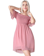 Vestido Casual Mujer Rosa Stfashion 64104776