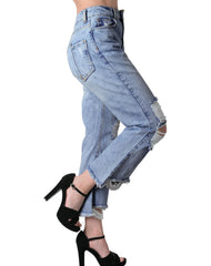Jeans Mujer Moda Mom Azul Stfashion 63104600
