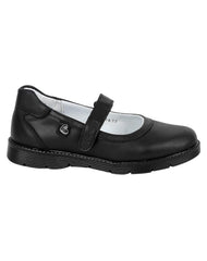 Zapato Escolar Piso Niña Negro Piel Blasito 10603700