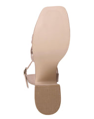 Sandalia Mujer Casual Tacón Beige Stfashion 16704200