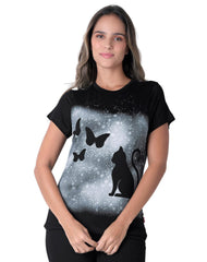 Playera Mujer Moda Camiseta Negro Aditivo 55205005