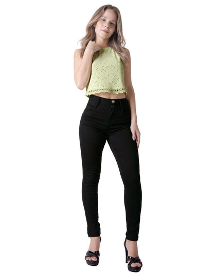 Jeans Mujer Moda Skinny Negro Fergino 52905007