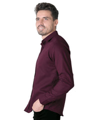 Camisa Hombre Casual Slim Vino Stfashion 50504241