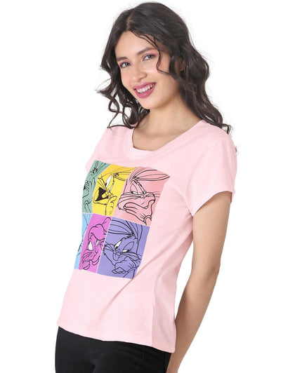 Playera Moda Camiseta Mujer Rosa Warner Bros 58204803
