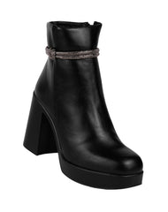 Botin Mujer Formal Tacon Negro Nomadas 03204103