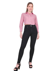 Jeans Mujer Basico Skinny Negro Oggi Katia 59105218