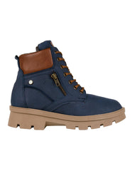 Botin Mujer Casual Tacon Azul Maxim 04804301