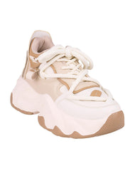 Tenis Mujer Casual Plataforma Beige Daddy 13304101