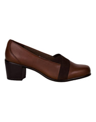 Zapatilla Mujer Tacon Café Piel Flexi 02504061