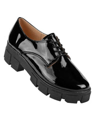 Zapato Mujer Oxford Casual Tacón Negro Stfashion 00303813