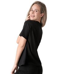 Playera Mujer Moda Camiseta Negro Stfashion 68705004
