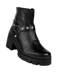 Botin Mujer Casual Tacon Negro Stfashion 04004107