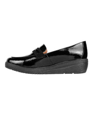 Zapato Mujer Mocasin Casual Cuña Negro Stfashion 20204201