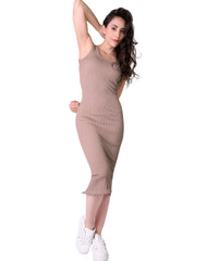 Vestido Mujer Casual Beige Stfashion 54405413