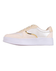 Tenis Mujer Casual Crema Newk 21404200