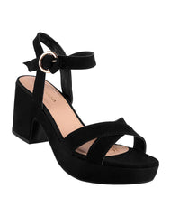 Sandalia Mujer Formal Tacon Negro Lady Paulina 02704203
